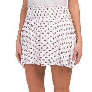 B.B. Dakota smocked printed skirt